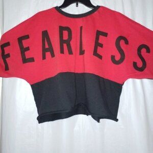 JUSTICE FEARLESS CROP TOP SHIRT